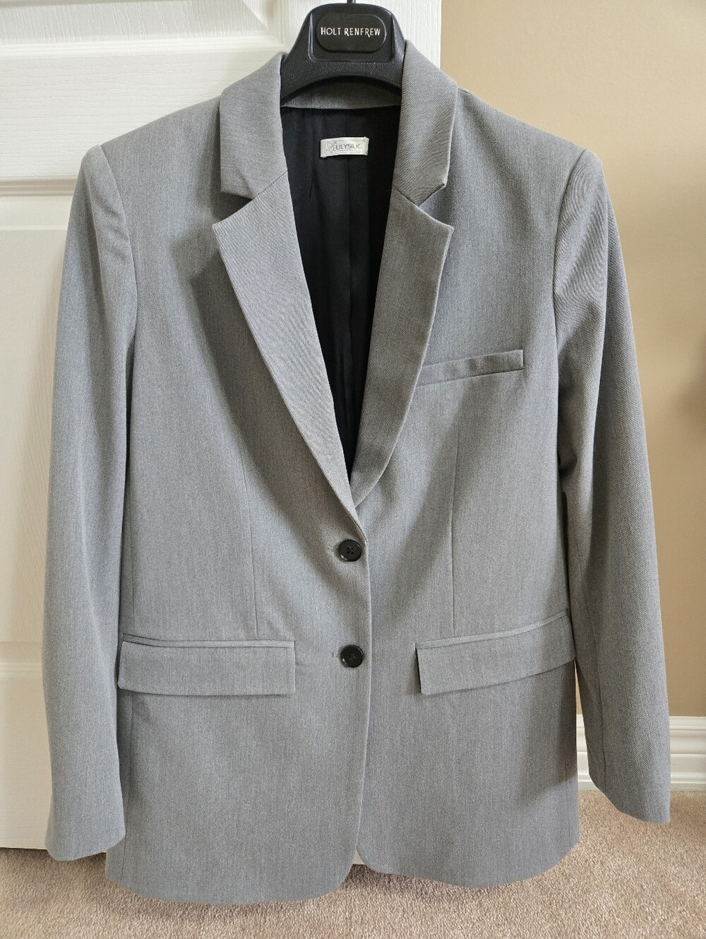 Light Gray Women's Blazer - Classic Two-Button